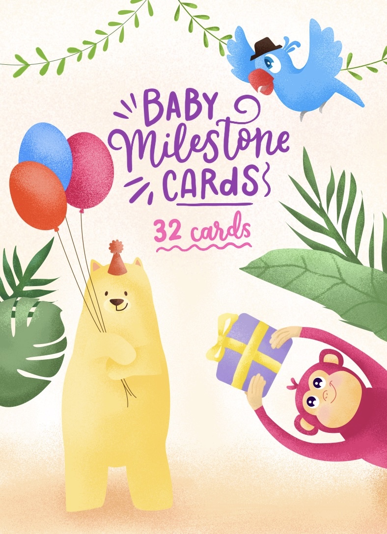 Baby Milestone Cards: Pack of 32